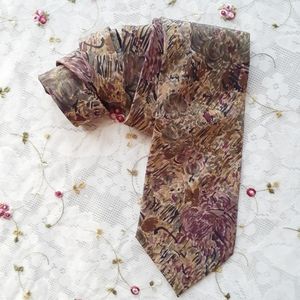 VTG Michael & Boris 100% Silk Tie Watercolor Italy